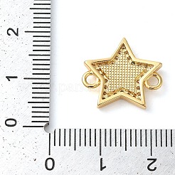 Gestell aus Messing mit Mikropflaster und klaren Zirkonia-Stern-Verbindungsstücken&nbsp;KK-K385-097G