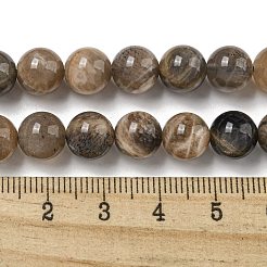 Natürlichen schwarzen Mondstein Perlen Stränge&nbsp;G-Q183-A01-01