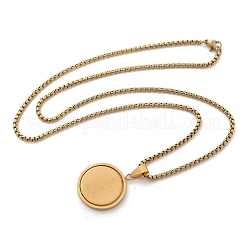 201 collane con ciondolo in acciaio inossidabile&nbsp;NJEW-Z058-01G