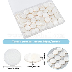 4 filo di perle di conchiglia d'acqua dolce naturale&nbsp;BSHE-SC0001-20A