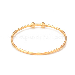 Ionenplattierung (IP) 304 Edelstahl runder Perlenfingerring für Frauen&nbsp;RJEW-I096-14G