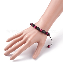 Set di braccialetti di perline intrecciati con pietre rotonde&nbsp;BJEW-JB07260-04