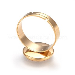 Placcatura ionica (ip) regolabile 201 componenti anelli in acciaio inox&nbsp;STAS-G187-01G-12mm