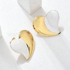 Pendientes de botón de acero inoxidable 304 con forma de corazón&nbsp;LS-EJEW-A130-01G-04