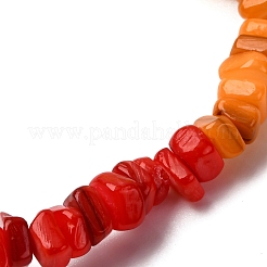 Chakra gefärbte natürliche Süßwasser-Muschelperlen-Stretcharmbänder für Männer und Frauen&nbsp;BJEW-JB12475