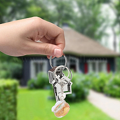5 Stück 5 Farben PS-Schlüsselanhänger&nbsp;KEYC-SC0002-04