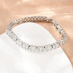 Bracciali da tennis in ottone con zirconi cubici trasparenti per donna&nbsp;KK-CBA68DA-12P