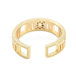 Offene Manschettenringe mit klarem Zirkonia&nbsp;RJEW-U002-05G