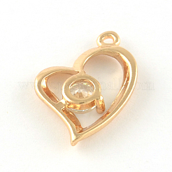 Alliage de coeur pendentifs zircons&nbsp;ZIRC-R013-05LG