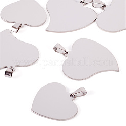 12 pz 2 stili 201 ciondolo tag vuoto con stampa a cuore in acciaio inossidabile&nbsp;STAS-TA0002-94
