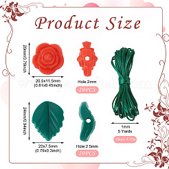 Diy Rosenblüten-Stillketten-Set für Kinder&nbsp;DIY-TA0006-35