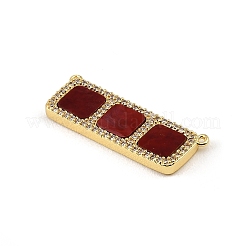 Dijes de conector de circonio cúbico transparente con micro pavé de latón&nbsp;CU-CBA30E8-01G-A07