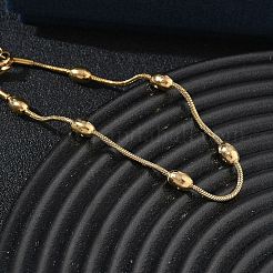 Ovale runde Schlangenkettenarmbänder aus Edelstahl 304&nbsp;SA-CBA2696-15G