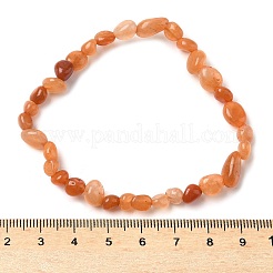 Stretch-Armbänder aus natürlichen roten Aventurinperlen für Männer und Frauen&nbsp;BJEW-I320-01B