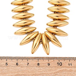 Halsketten aus 304 Edelstahl mit Pferdeaugen-Perlen und Spikes für Damen&nbsp;NJEW-Z080-01G