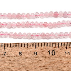Natürlichen Rosenquarz Perlen Stränge&nbsp;G-D320-B06-4x3mm