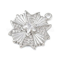 Pendentifs en laiton zircon cubique transparent&nbsp;KK-G545-03P