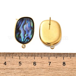 Ohrstecker aus natürlichem Paua-Muschel-Stein aus 304 Edelstahl&nbsp;STAS-Z125-07G