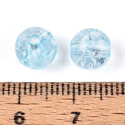 Perles en acrylique transparentes craquelées&nbsp;CACR-R008-8mm-07