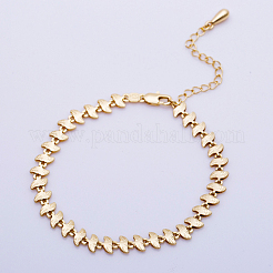 Bracciali a maglie di ottone&nbsp;BJEW-EE0003-03G