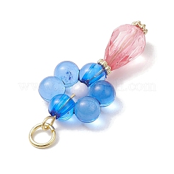 Collares colgantes de acrílico redondos planos&nbsp;PALLOY-JF02613