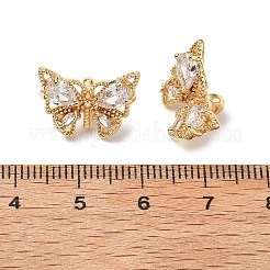 Pendenti in zirconi cubici trasparenti in micro pavè di ottone&nbsp;KK-A259-25B-G