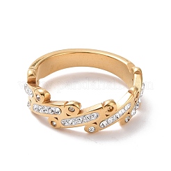 Kristall-Strass-Ovalstab-Fingerring&nbsp;RJEW-D120-04G