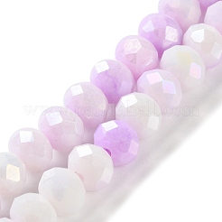 Chapelets de perles en verre électroplaqué&nbsp;LAMP-S068-02Q