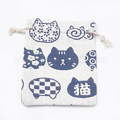 Sacchetti per gattini in policotone (cotone poliestere) con coulisse&nbsp;X-ABAG-T006-A19