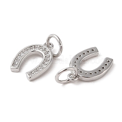 Ciondoli in ottone con placcatura a cremagliera con micro pavé di zirconi chiari&nbsp;ZIRC-P118-01P