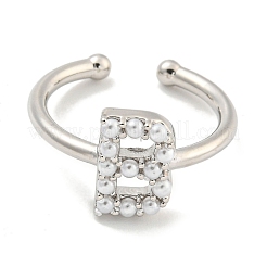 Anillos de puño abiertos de latón chapado en rack para mujer&nbsp;RJEW-F162-01P-B