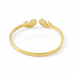 Bague manchette en acier inoxydable 304 avec placage ionique (IP) pour femme&nbsp;RJEW-C060-03G