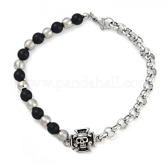 Totenkopf-Gliederarmbänder aus 304 Edelstahl&nbsp;BJEW-F486-03P