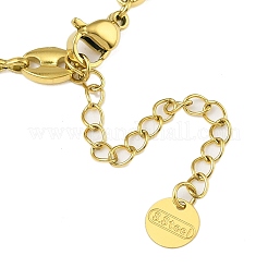304 Edelstahl Pavé klare Zirkonia Herz Quaste Kabelkette Halsketten für Frauen&nbsp;NJEW-Z051-01G
