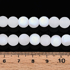 Brins de perles de verre imitation jade givré&nbsp;GLAA-T032-J8mm-MBB01