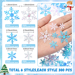 6 sachet de confettis en plastique de 3 styles et 2 couleurs&nbsp;DIY-SC0031-48B