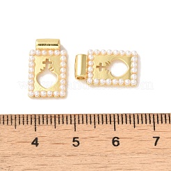 Pendentifs en laiton et perles acryliques plaqués en rack&nbsp;KK-G488-05A-G