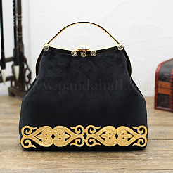 Bordo in pizzo con ricamo floreale a cuore in poliestere&nbsp;OCOR-WH0079-90