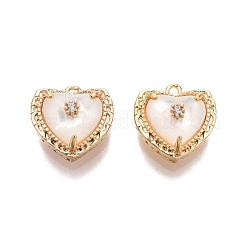 Messing micro pave klar zirkonia charme&nbsp;KK-C005-04G