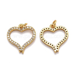 Pendentifs en laiton zircon cubique transparent&nbsp;ZIRC-O039-12G