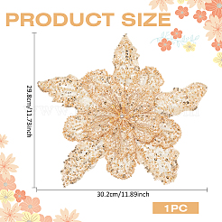 Mayjoy 1 Stück 3D-Blumen-Polyester-Stickerei-Ornament-Zubehör&nbsp;DIY-MA0006-70B