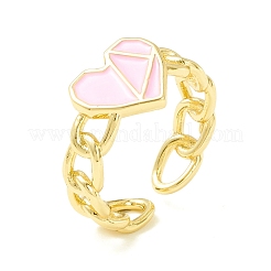Emaille-Herz verspricht offenen Ring&nbsp;RJEW-P027-07G