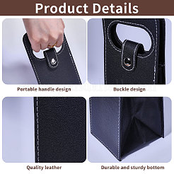 6 stücke 6 arten tragbare pu leder einzelne wein flasche tote tragetaschen&nbsp;CON-CA0001-029