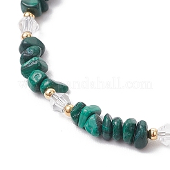Armbänder aus natürlichen Malachit-Chip-Perlen für Frauen&nbsp;BJEW-JB11742-10