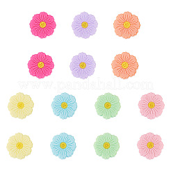 14 Stück 7 Farben Blumen-Blumenperlen aus lebensmittelechtem&nbsp;SIL-TA0003-09
