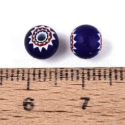 Millefiori rotonda Handmade vetro perline&nbsp;LA-N002-08A
