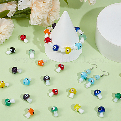 36 stücke 9 farben handgemachte böse auge Bunte Malerei perlen&nbsp;LAMP-PA0001-59