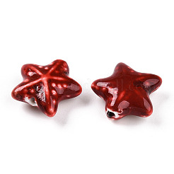Perles en porcelaine manuelles&nbsp;PORC-N008-09C