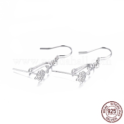 925 accessorio per orecchino in argento sterling rodiato&nbsp;STER-F048-45P