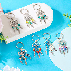 7 porte-clés en alliage et turquoise synthétique&nbsp;KEYC-TAC00049